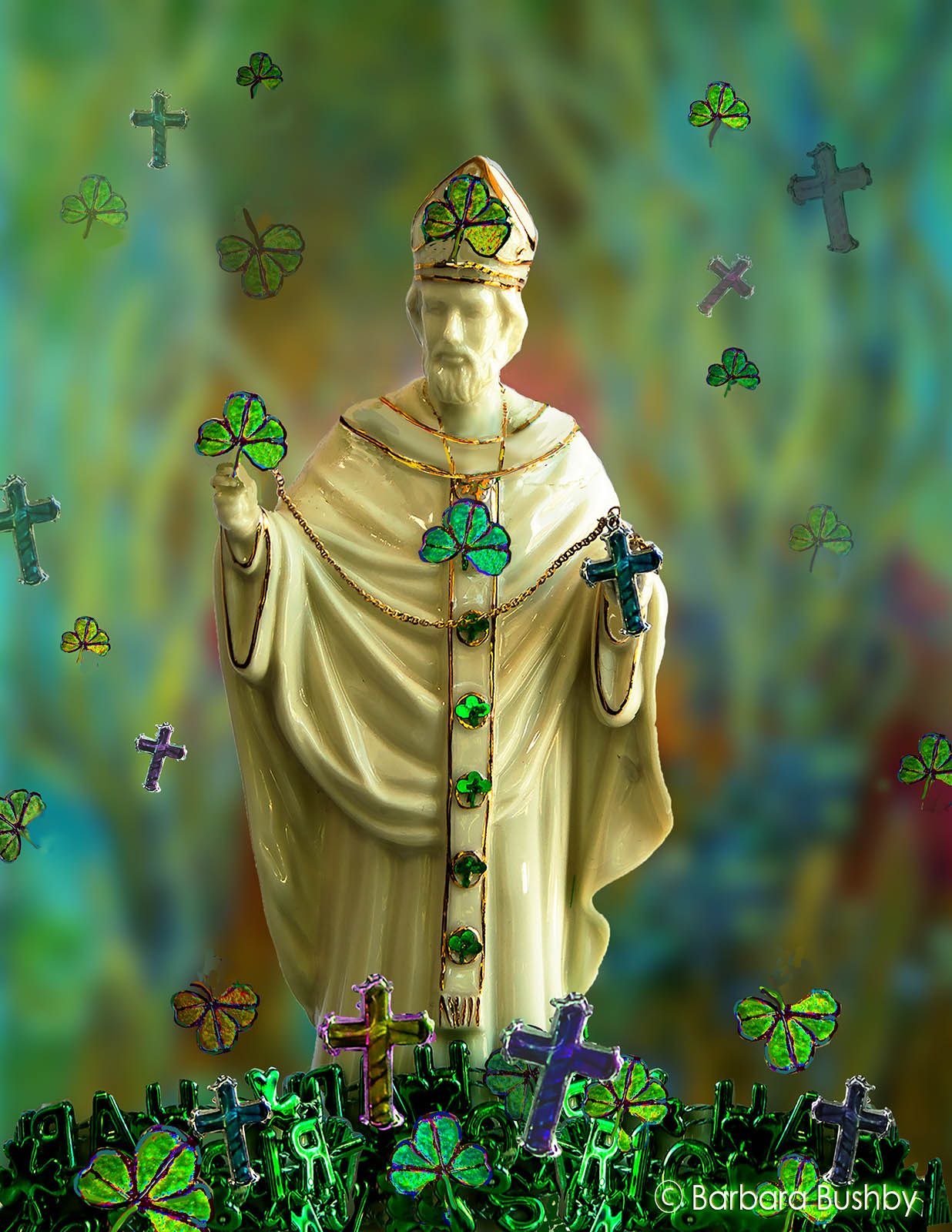 St. Patrick - Original artwork by Barbara Bushby